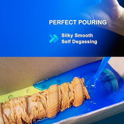 Silicone Mold Making Kit Liquid Platinum 30A 2.42 Lbs Sapphire Blue
