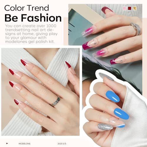 Poly Gel Nail Kit 30 Colors with 8 W Nail Lamp Poly Extension Gel Clear Pink Nude White Blue Complete Starter Kit for Beginner DIY Salon Quality Manicures