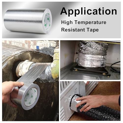 Adhesive Aluminum Foil Heat Shield Tape 1Pack 8inch x 66ft (66 Foot)