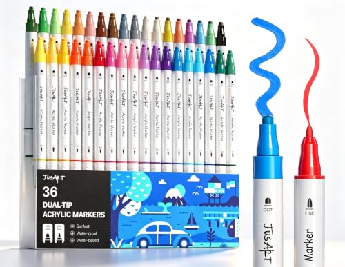 Acrylic Paint Markers 36 Colors (36 Count)