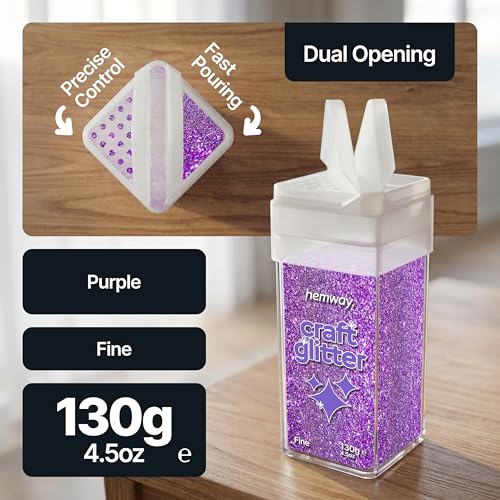 Craft Glitter Shaker Purple 110g Fine (3.8 Ounce)