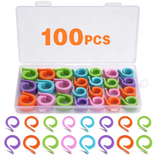 100 Pcs Stitch Markers for Crocheting (100 Count)
