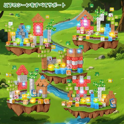 Magnetic Blocks 100 PCS with Light UP Magnetic Building Blocks (150 Count)