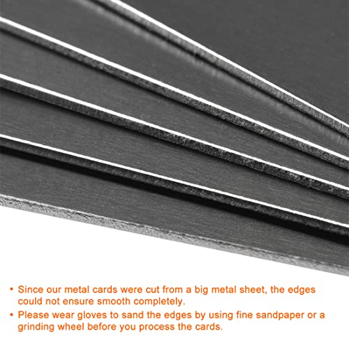 Blank Metal Card 66x45x1mm Anodized Aluminum Plate for DIY Laser Printing Engraving Black 5 Pcs (5 Count)