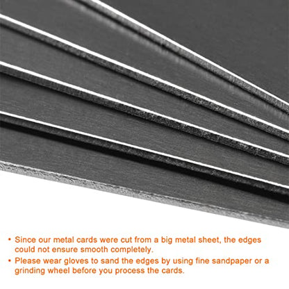 Blank Metal Card 66x45x1mm Anodized Aluminum Plate for DIY Laser Printing Engraving Black 5 Pcs (5 Count)