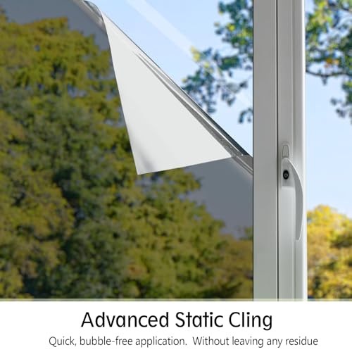 One Way Privacy Window Film Black Silver 45.2in x 6.5ft
