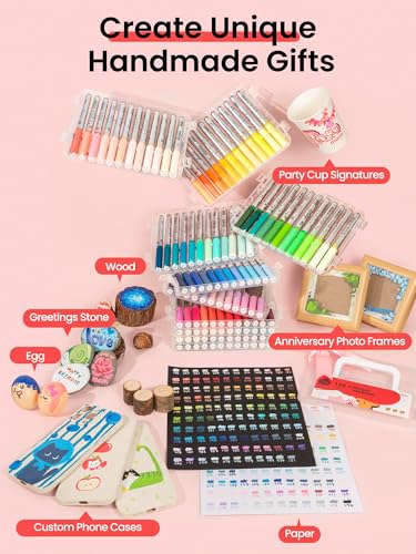 120 Color Acrylic Paint Markers (120 Count)