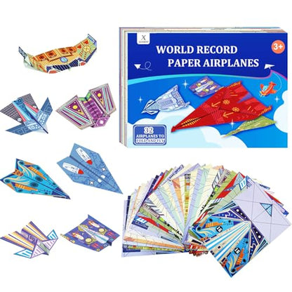 Paper Airplane Kits with 16 Classic Designs (32 Count)