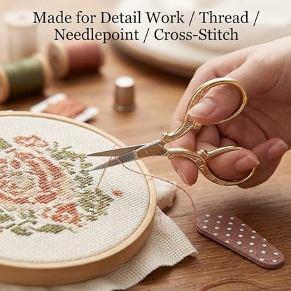 3.6Inch Vintage Crochet Scissors Small Embroidery Sewing Handcraft