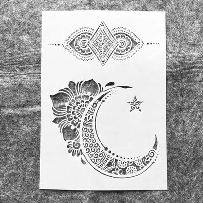 A4 Reusable Palace Moon Flower Stencil for Painting