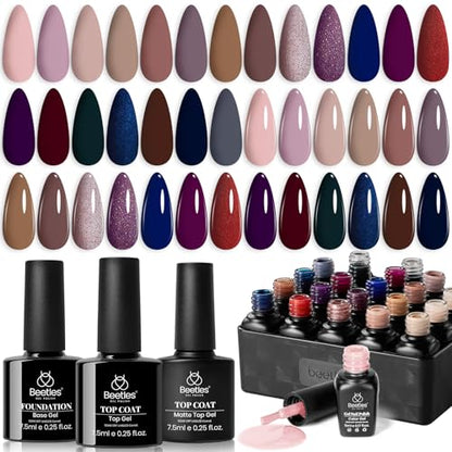 Beetles Gel Nail Polish Set Manhattan Collection 20 Colors Gel Polish