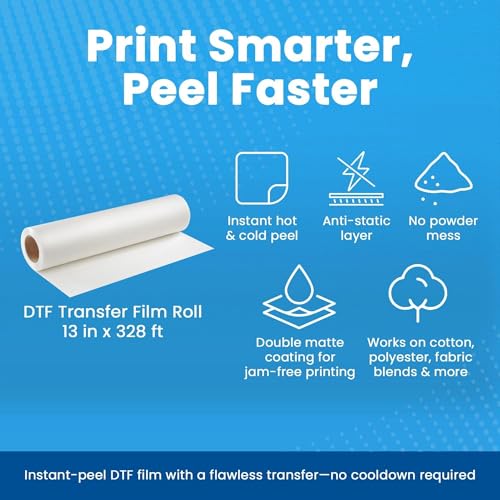 DTF Film Roll 13 inch x 328 ft