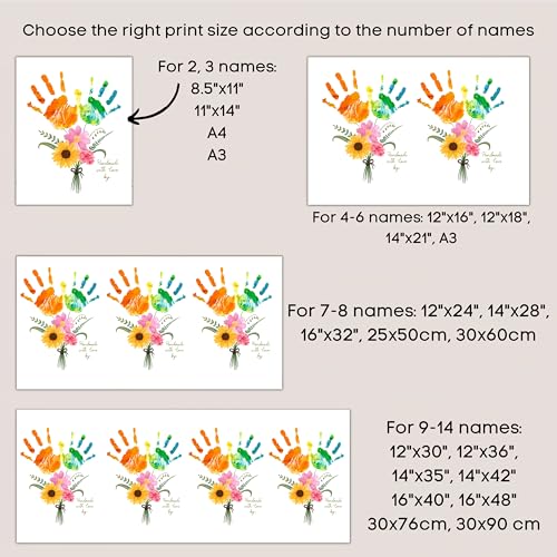 Flowers Bouquet Mother’s Day Handprint Art DIY Kit