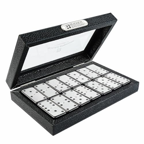 Metal Surface Dominoes Set Double 6