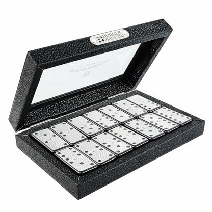 Metal Surface Dominoes Set Double 6