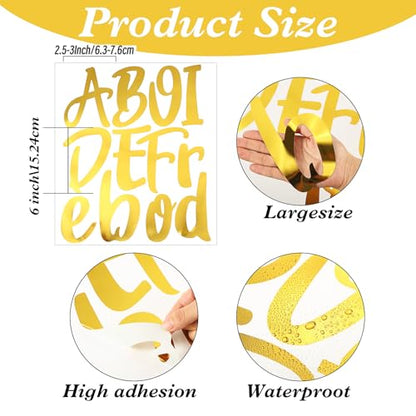 576 Pcs Vinyl Letter Stickers 3 Inch (8 Count)