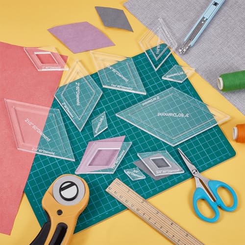16 Sizes Diamond Quilting Template (16 Count)