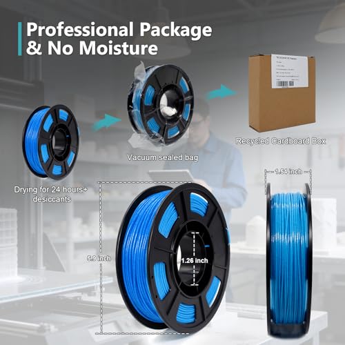 3D Printer Filament 1.75mm Glow in The Dark Shiny Firefly Blue PLA Filament for 3D Printing