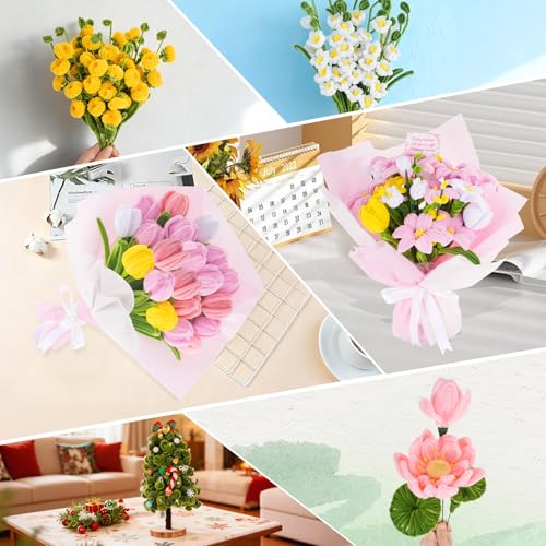 600PCS Pipe Cleaners Flower Kit (600 Count)