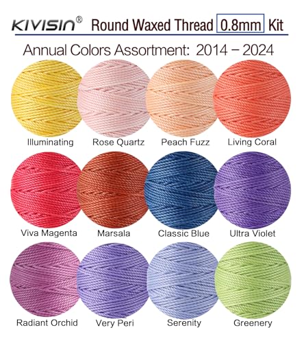 12 Round Waxed Thread (12 Color)