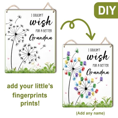 Dandelion DIY Fingerprint Art Hanging Sign