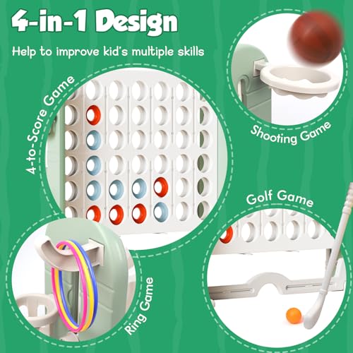 Giant 4 in-A-Row Connect Game Set, White
