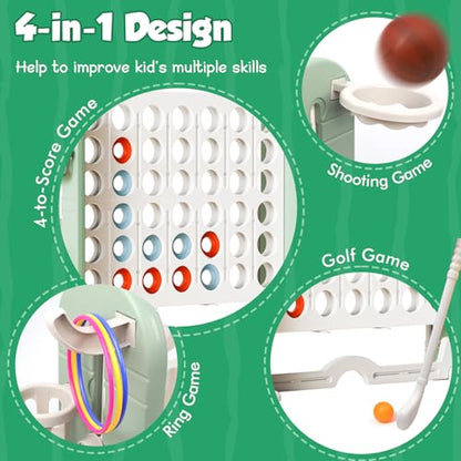 Giant 4 in-A-Row Connect Game Set, White