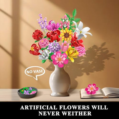 Flower Bouquet Building Set for Adults
