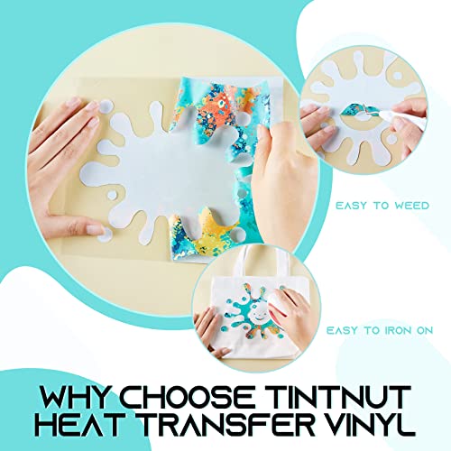 Teal Splash Heat Transfer Vinyl Roll