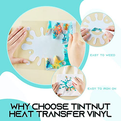 Teal Splash Heat Transfer Vinyl Roll