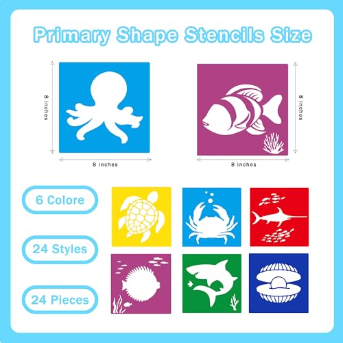 24 Pieces Stencils