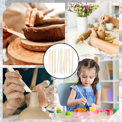50PCS Wooden Clay Sculpting Tools
