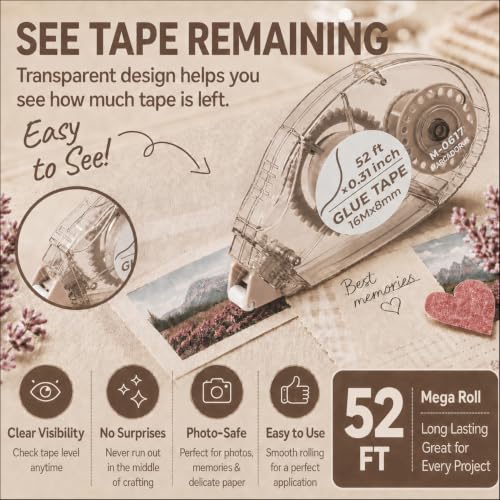 Double Sided Tape Roller (8 Count)