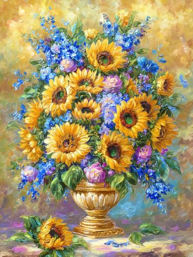 14ct Counted Stamped Cross Stitch Kits for Adults Flowers Printed Cross Stitch Patterns Art Crafts Cross Stitch Supplies
