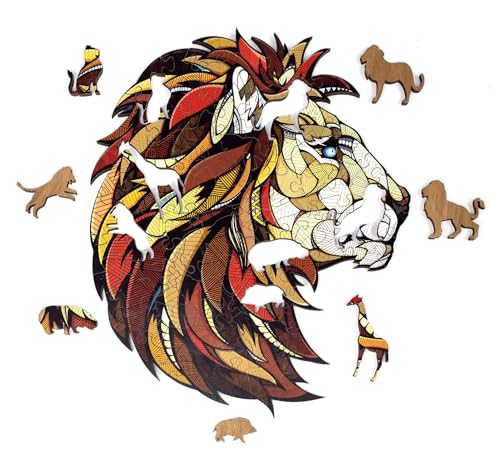 Lion S Colorful Wooden Jigsaw Puzzle