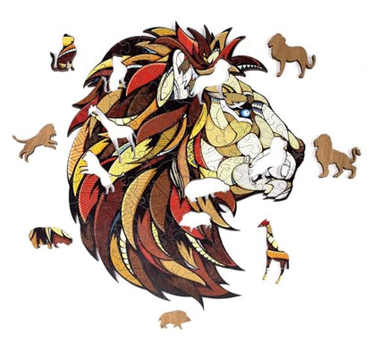 Lion S Colorful Wooden Jigsaw Puzzle
