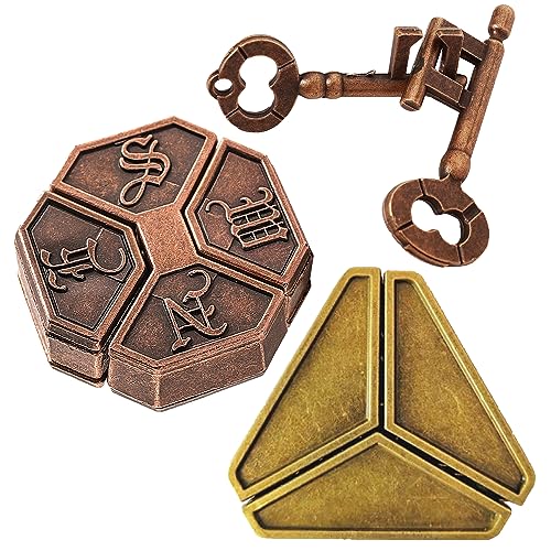 Metal Brain Teasers Puzzles for Adults 3 PCS (3 Count)