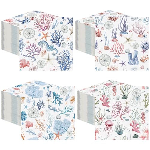 200 Pieces Summer Marine Life Paper Napkins 2 (200 Count)