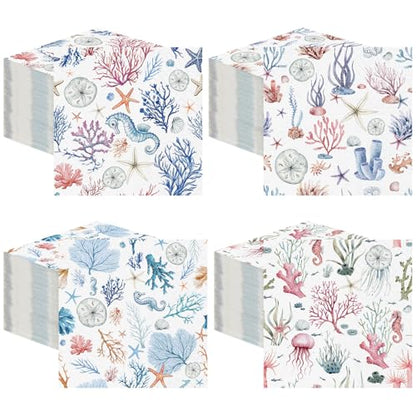 200 Pieces Summer Marine Life Paper Napkins 2 (200 Count)