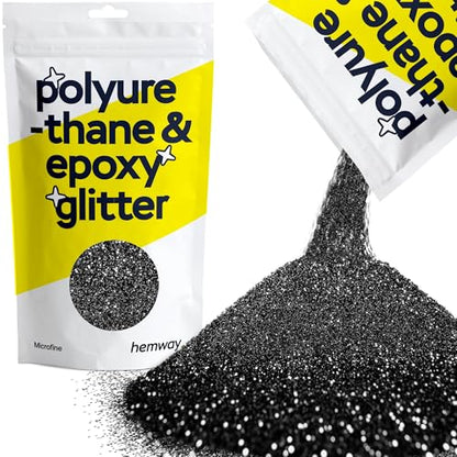 Resin Glitter Black 100g Microfine Polyurethane & Epoxy Glitter (3.5274 Ounce)