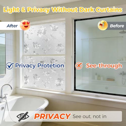 Window Privacy Film Decorative for Front Door