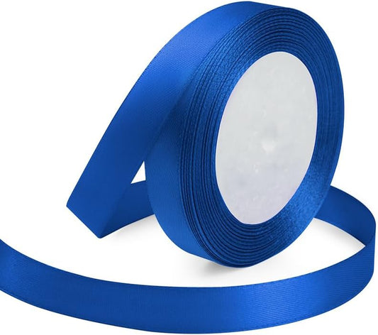 KMER LIFE Solid Color Royal Blue Satin Ribbon 5/8 Inches x 25 Yards, Ribbons Perfect for Crafts, Wedding Decor, Bow Making, Sewing, Gift Package Wrapping and More - Crafty Corner