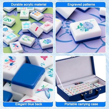 American Mahjong Set 168 Acrylic Numbered Tiles (172 Count)