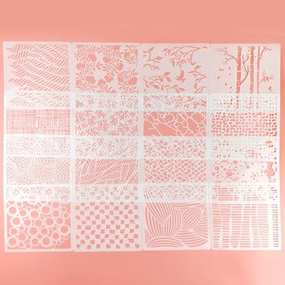 16 Pcs Layering Stencils for Painting (16 Count)