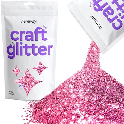 Craft Glitter Rose Pink 100g Extra Chunky Glitter (3.5 Ounce)