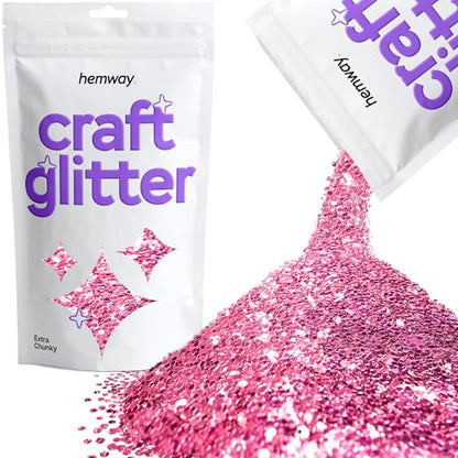 Craft Glitter Rose Pink 100g Extra Chunky Glitter (3.5 Ounce)