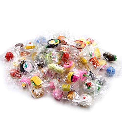 72 Pcs Assorted Food Pencil Erasers Toy Set (72 Count)