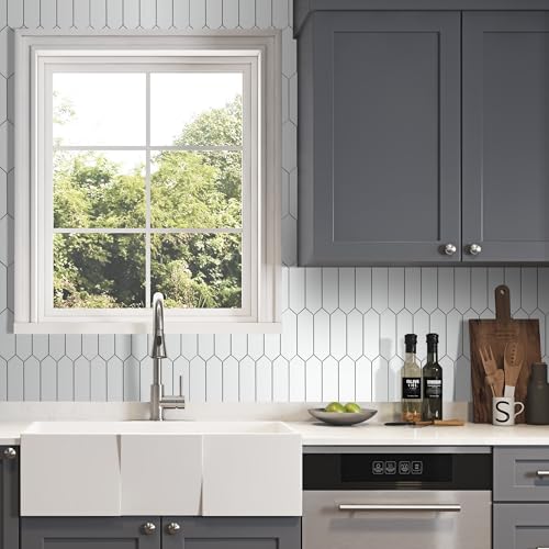 10 Sheet Long Hexagon Peel and Stick Backsplash (10 Count)