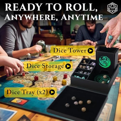 All-in-One Game Roamer - Dice Tray & Tower for DND and RPG