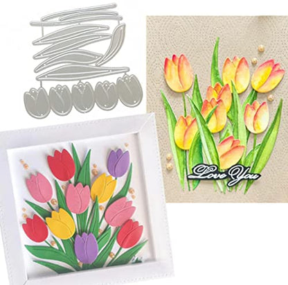 Cutting Dies Metal Stencils Scrapbooking Tools Flowers Lace Frame DIY Embossing Template for Paper Card Making Album Arts Crafts Supplies